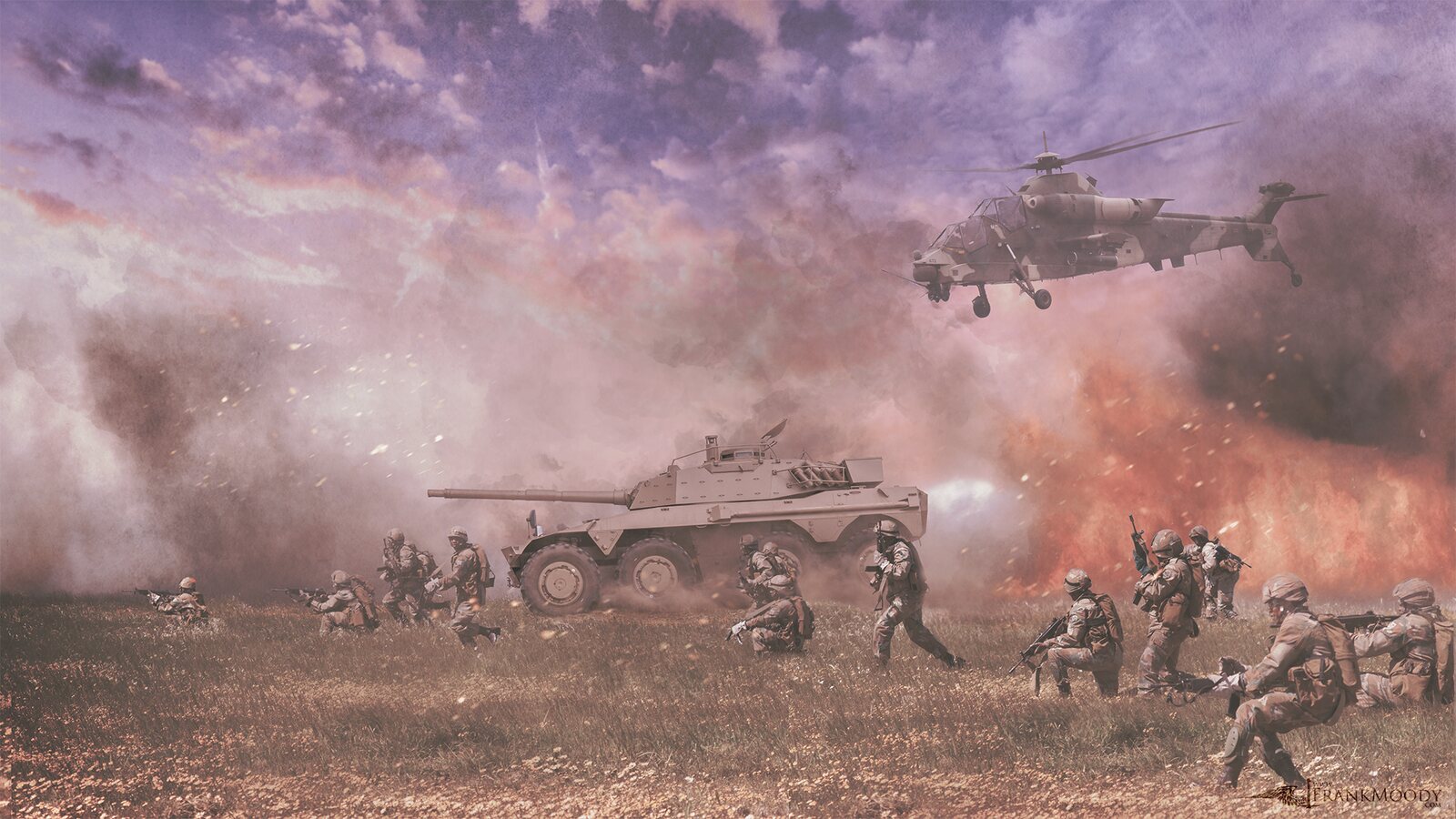 SANDF Battle Scene — finished retouched image